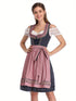 3-teiliges Damen Dirndl Set – Dunkelblaues Oktoberfest Kostüm mit Bluse und Schürze